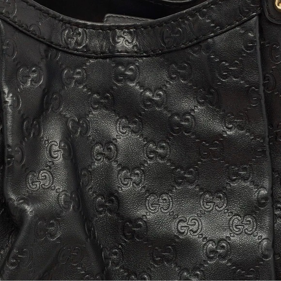 Authentic Gucci Black Guccissima Leather Large Sukey Tote - Picture 8 of 8